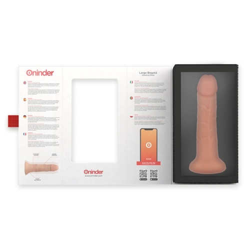 ONINDER - GROSSER BOGOTÃ-VIBRATORDILDO, 9 GESCHWINDIGKEITEN, NATÃRLICH, 22 CM -O- 4,5 CM - KOSTENLOSE APP
