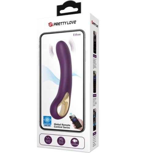 Ethan Wiederaufladbarer Vibrator Lila | Pretty Love