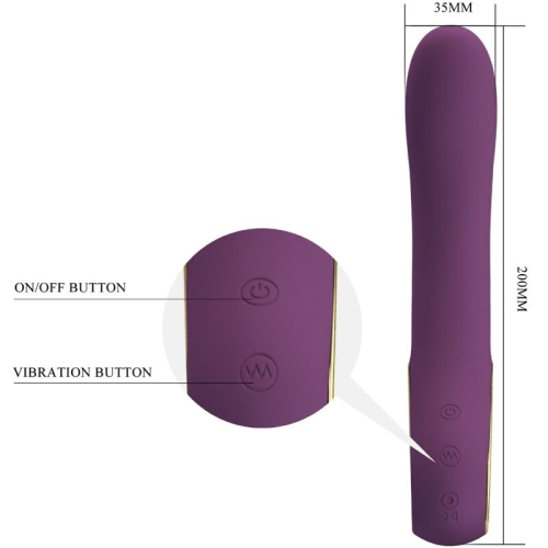 Ethan Wiederaufladbarer Vibrator Lila | Pretty Love