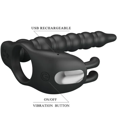 Blackney cock rings with vibrator plug – Pretty Love