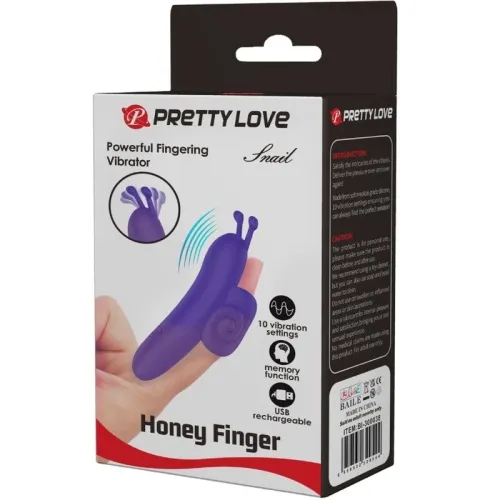 Snail Leistungsstarker FingerStimulator Lila | Pretty Love