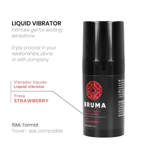Flüssiger Vibrator Ultra Gleitend Erdbeere 15ml | Bruma
