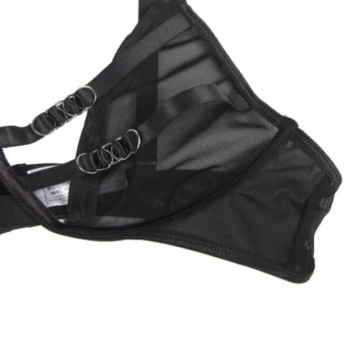 2-piece set consisting of a transparent bra and S/M shoes – Subblime