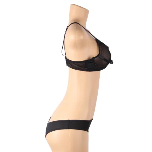 2-piece set consisting of a transparent bra and S/M shoes – Subblime