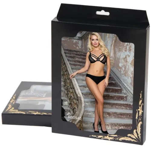 2-piece set consisting of a transparent bra and S/M shoes – Subblime