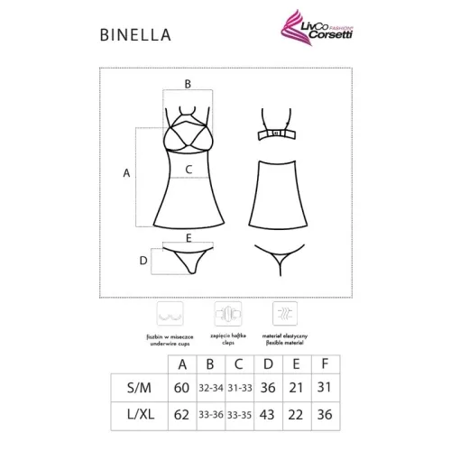Binella Set Babydoll + Tanga Schwarz – Livco Corsetti Fashion