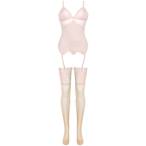 Persinne Peach Set Korset + Höschen + Strümpfe | Livco Corsetti Fashion