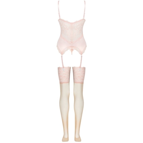 Persinne Peach Set Korset + Höschen + Strümpfe | Livco Corsetti Fashion