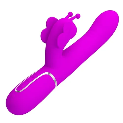 Rabbitvibrator 4 In 1 Schmetterling Fuchsia | Pretty Love
