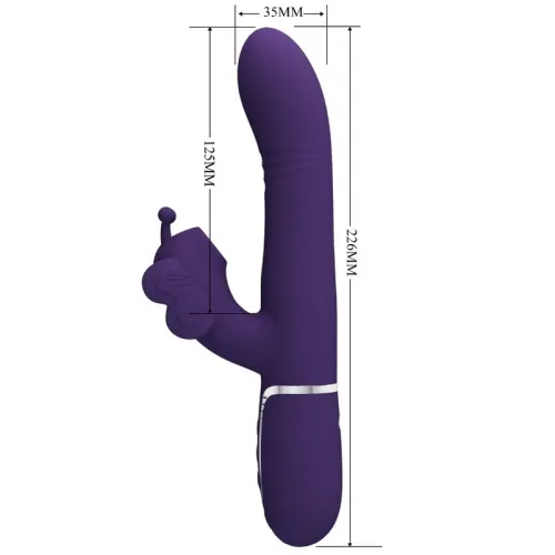 Kaninchenvibrator 4 In 1 Schmetterling Lila | Pretty Love