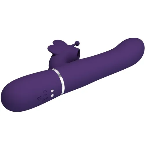 Kaninchenvibrator 4 In 1 Schmetterling Lila | Pretty Love