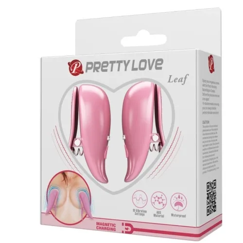 Leaf Vibrierende Nippelklemmen Rosa – Pretty Love
