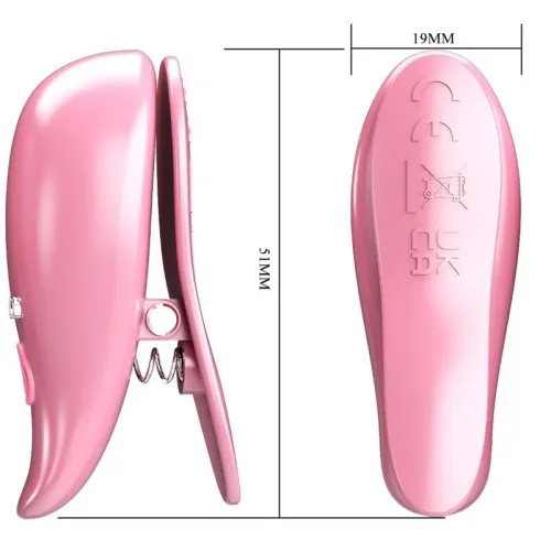 Leaf Vibrierende Nippelklemmen Rosa – Pretty Love