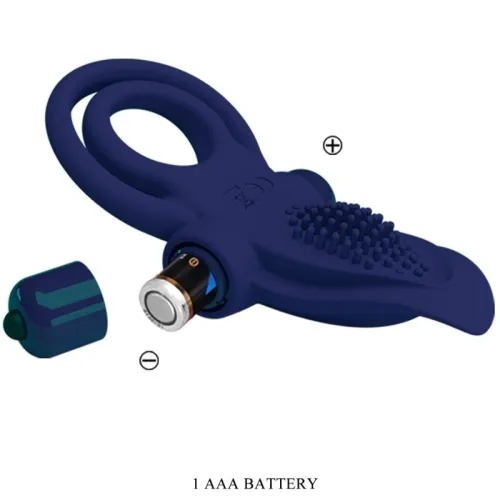 Bronson Double Ring with Vibration Blue – Pretty Love
