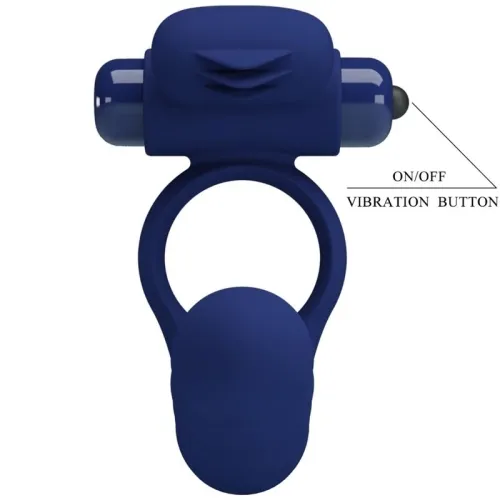 Ajmal Vibrating Ring with Plug, Blue – Pretty Love