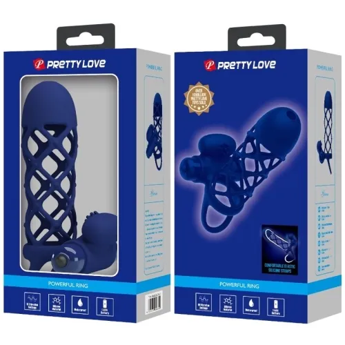 Giann Vibratorring Mit Silikonhülle Blau – Pretty Love