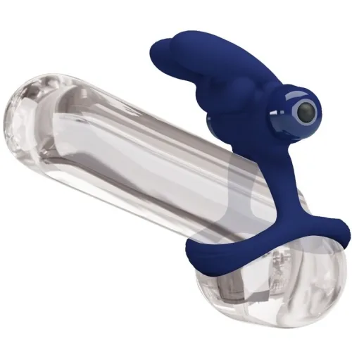 Francisco Double Vibrating Ring Rabbit Blue – Pretty Love