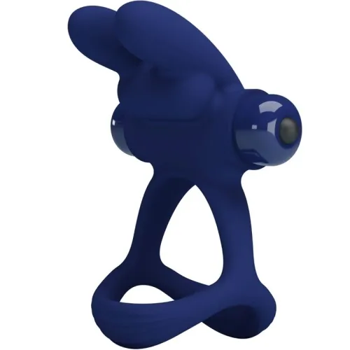 Francisco Double Vibrating Ring Rabbit Blue – Pretty Love