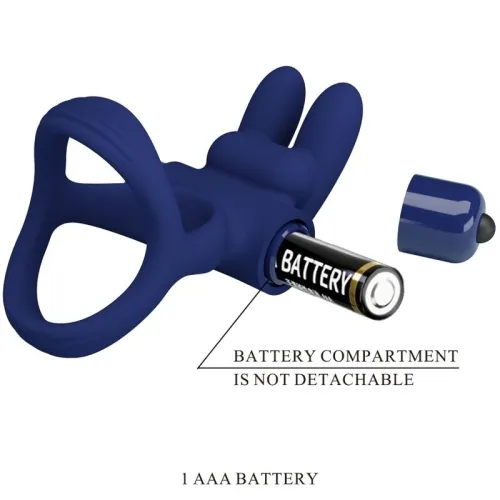 Francisco Double Vibrating Ring Rabbit Blue – Pretty Love