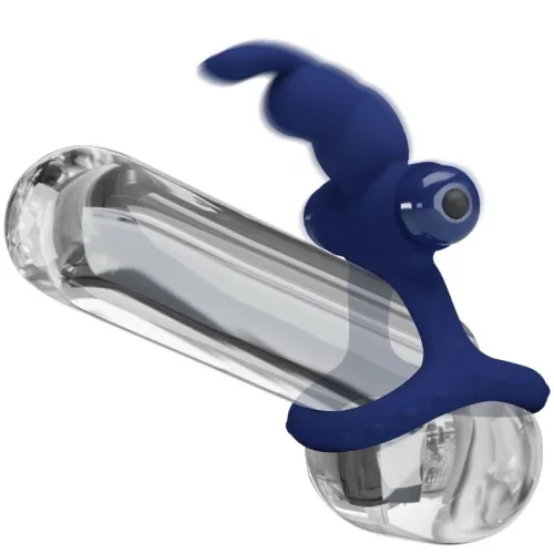 Luchito Double Vibrating Ring Rabbit Blue – Pretty Love