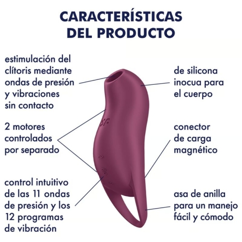 Pocket Pro 1 Klitorisstimulator Granat | Satisfyer