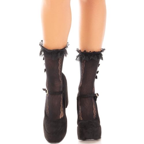 Söckchen Mit Rüschen Schwarz | Leg Avenue