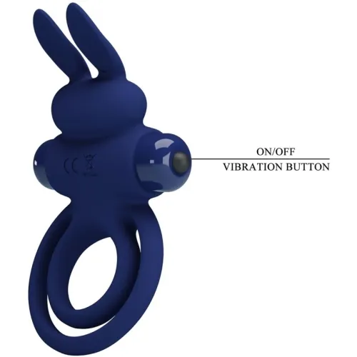 Darey Double Vibrating Ring Rabbit Blue – Pretty Love