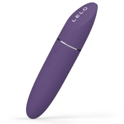 Lila, schlanker Vibrator mit der Aufschrift "LELO" auf der Oberseite.