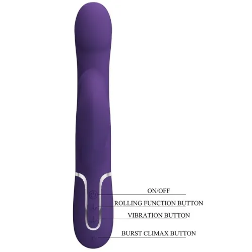 Zalin Rabbit Vibrator Beads 4 In 1 Purple | Pretty Love