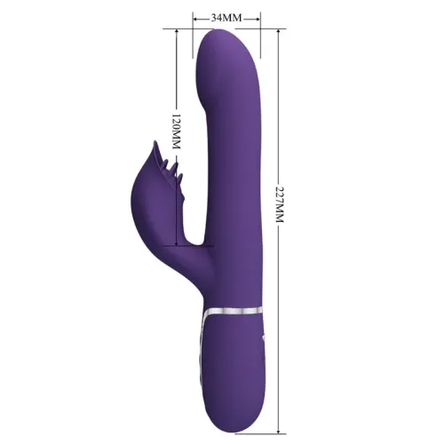 Zalin Rabbit Vibrator Beads 4 In 1 Purple | Pretty Love