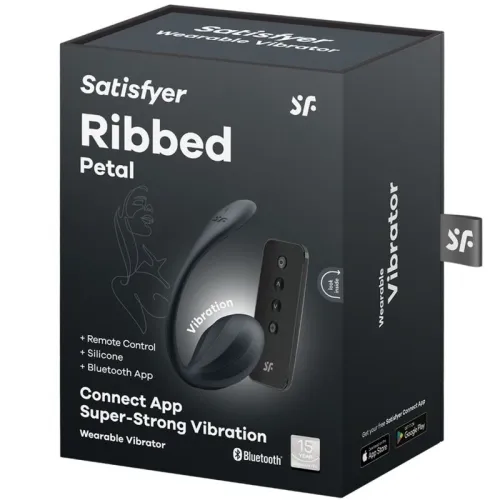 Ribbed Petal G Point Stimulator Black Free App | Satisfyer