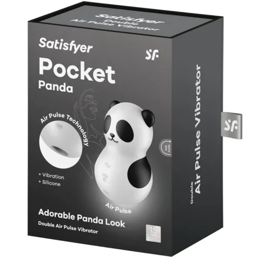 Pocket Panda Stimulator & Vibrator Black White