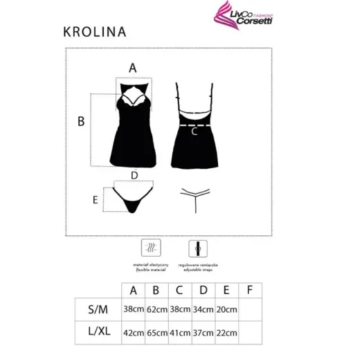 Krolina Chemise + Tanga Schwarz L/Xl – Livco Corsetti Fashion