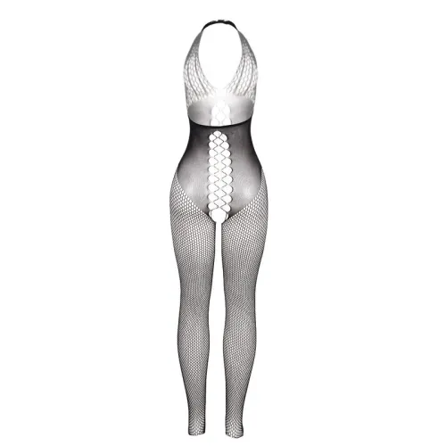 Bodystocking Mit Offenem Rücken Und Kreuzdetails Schwarz – Subblime