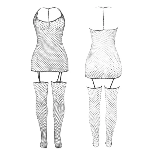 Glnzender Netz-Bodystocking – Subblime