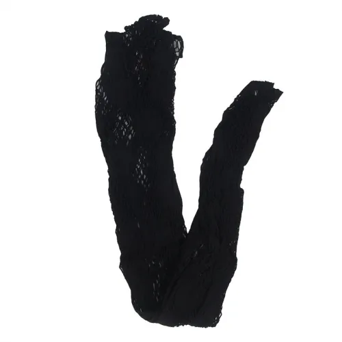 Netz-Bodystocking Mit Kleiddesign Und Blumendetails Schwarz – Subblime