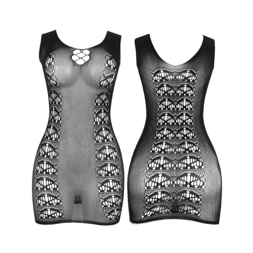 SUBBLIME - 952167 KURZER ELASTISCHER NETZ-BODYSTOCKING SCHWARZ EINE GRÖSSE