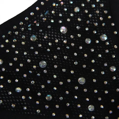 Black Mesh Bodystocking with Gloves and Diamonds – Subblime