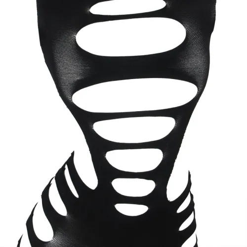 Long Sleeve Elastic Mesh Bodystocking Black – Sublime