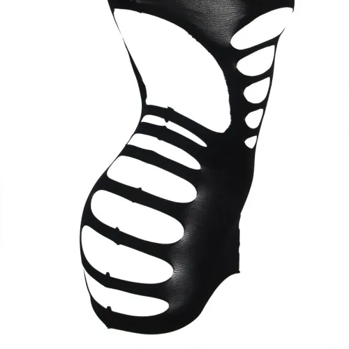 Long Sleeve Elastic Mesh Bodystocking Black – Sublime