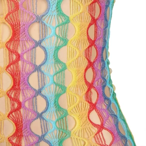 Rainbow Netz-Bodystocking Mit Freien Schultern – Subblime