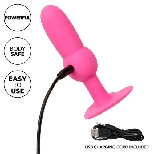 First Time Anal Plug With Bead Probe 10 Modes Pink – Calex