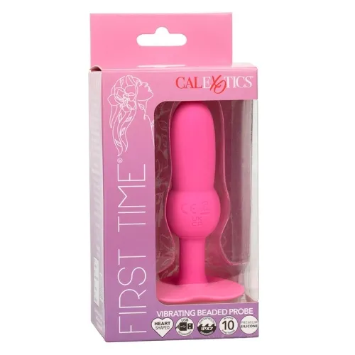 First Time Anal Plug With Bead Probe 10 Modes Pink – Calex
