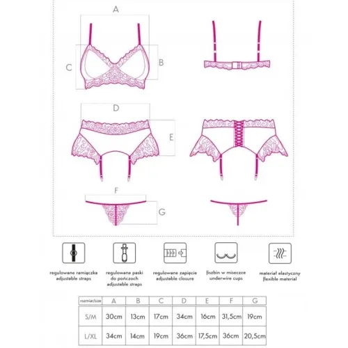 Nahir Bh + Slip + Strumpfgürtel S/M – Livco Corsetti Fashion