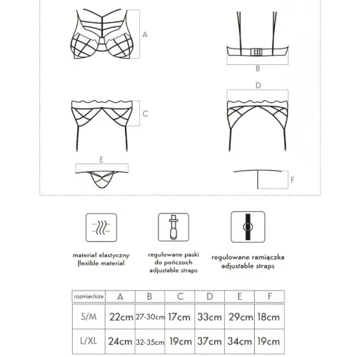 Soledad Bh + Slip + Strumpfgürtel L/Xl – Livco Corsetti Fashion