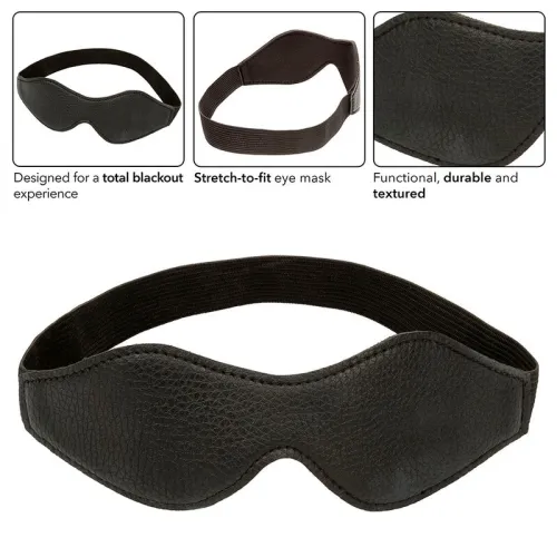 Nocturnal Eye Mask PVC Leather Black – Calex