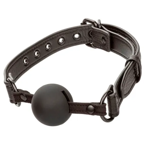 Nocturnal Ball Gag Silicone Black – Calex