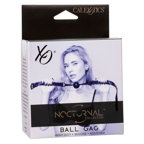 Nocturnal Ball Gag Silicone Black – Calex