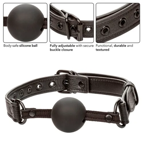 Nocturnal Ball Gag Silicone Black – Calex