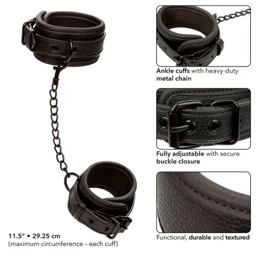 Nocturnal Fussmanschetten Leder Schwarz – Calex